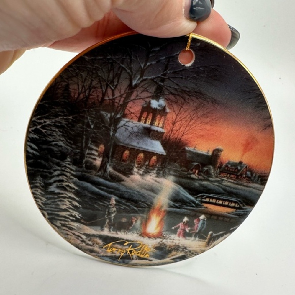 Terry Redlin Art 1995 Ornament Church Snow Vintage